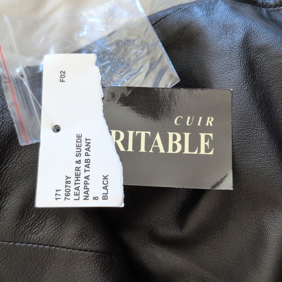 Vintage NWT Modern Images Womens 8 Black Leather Pants Deadstock Party Biker - Picture 8 of 8